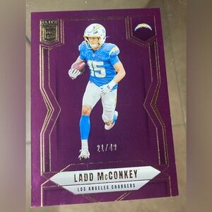 Donruss Elite Ladd Mcconkey Purple 21/49 SSP Card Chargers Football Rare .